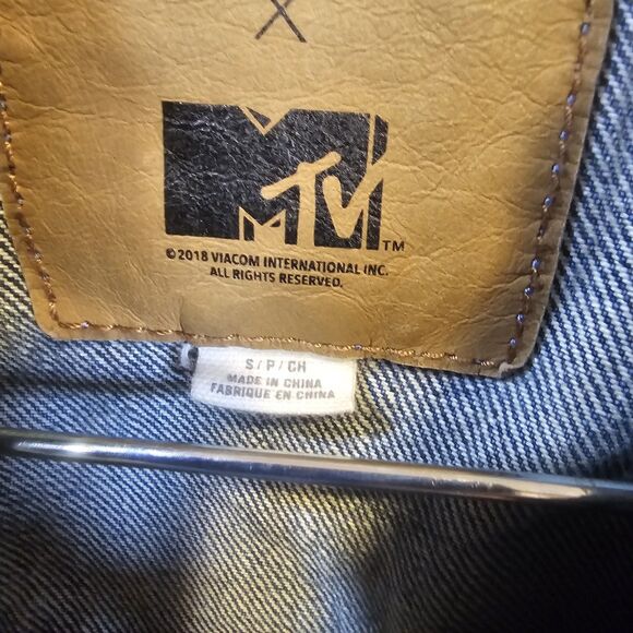 Vintage MTV American Eagle Sz S Denim Daria Patch Accent Distressed Jacket  90s - Picture 13 of 16